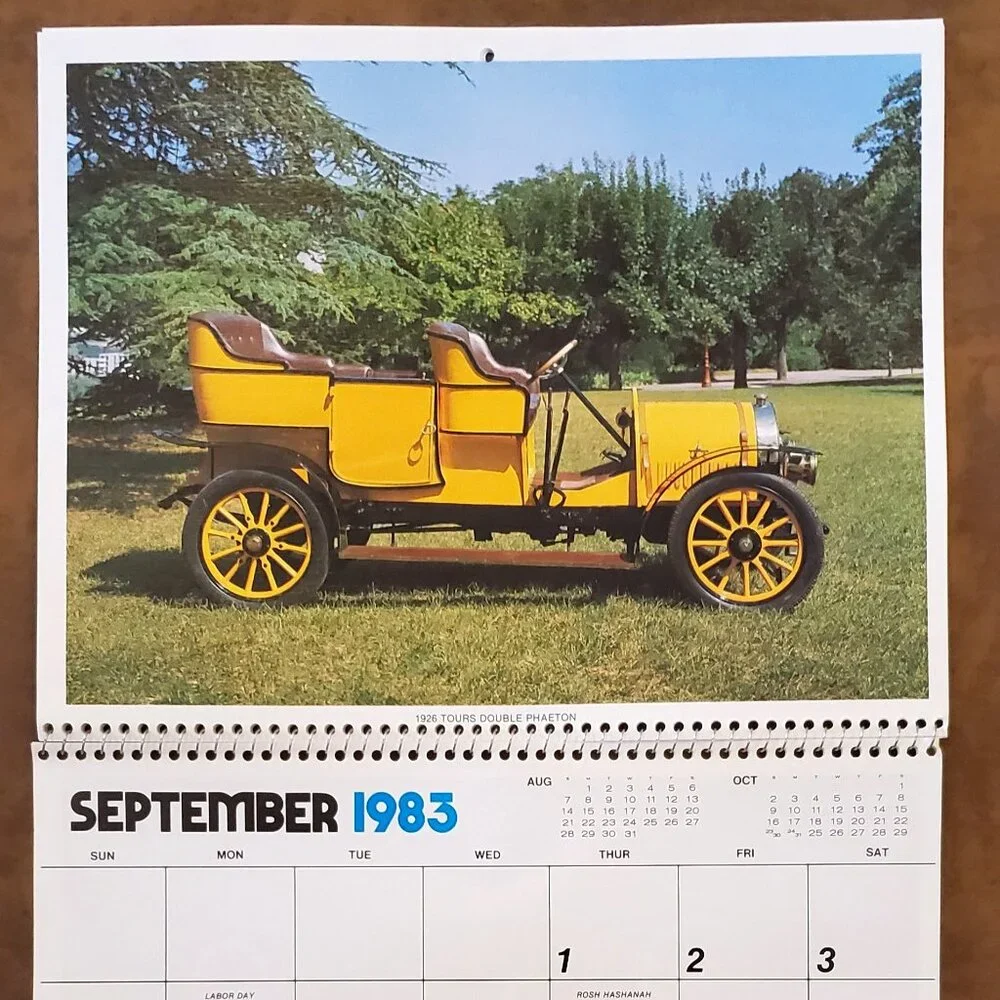 1983 Kings of the Highway Vintage Car Calendar - Advertising Auto Paradise AZ